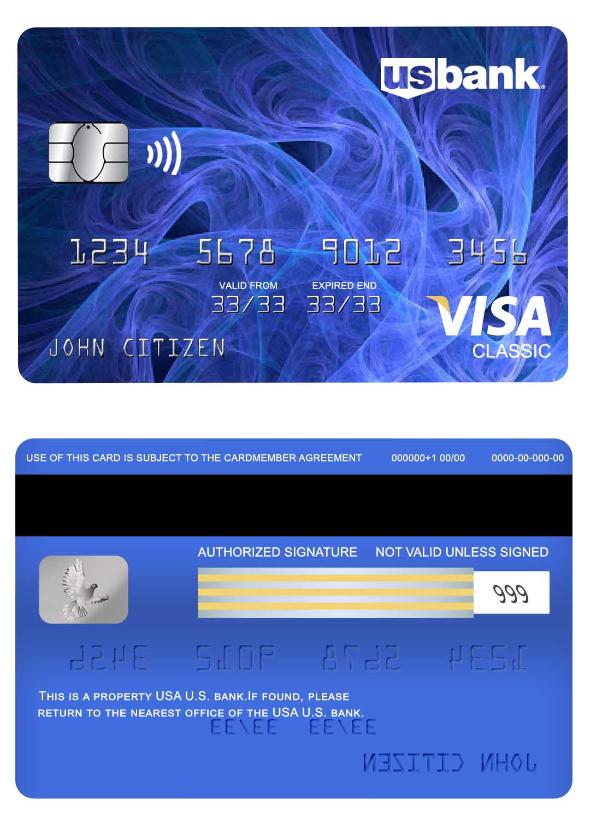USA U.S. bank visa classic card